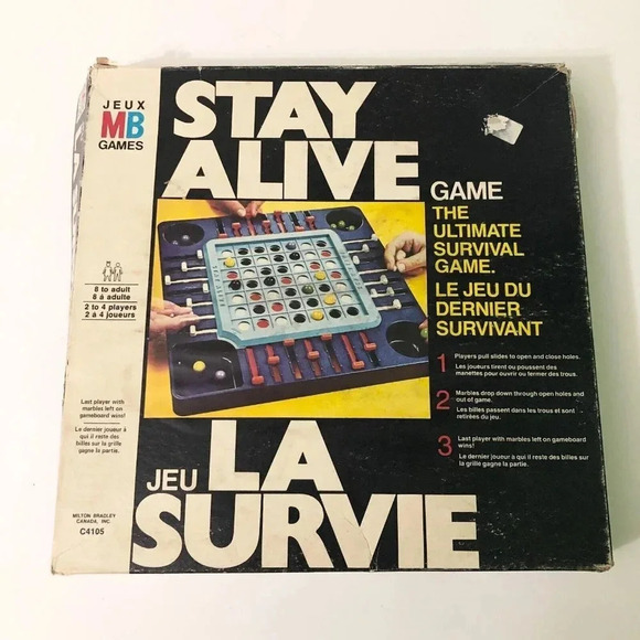 Vintage 70s MB Milton Bradley Stay Alive Board  Game Missing Instuctions - Picture 1 of 16